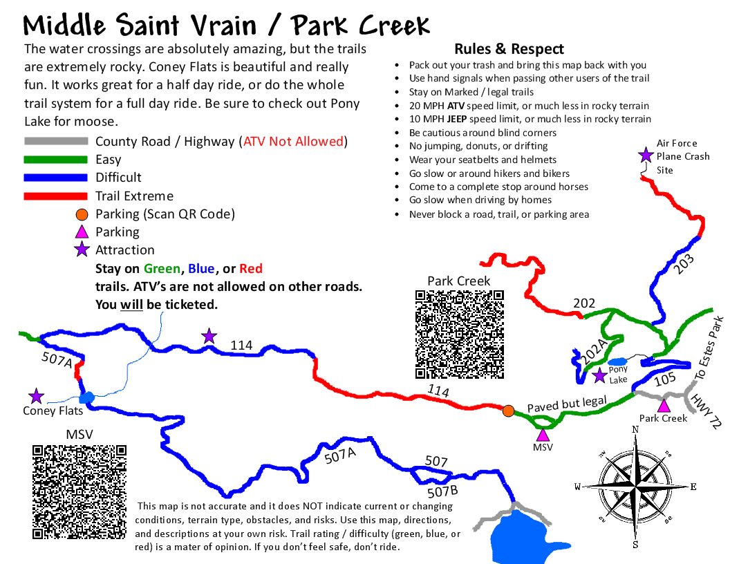 Middle Saint Vrain map