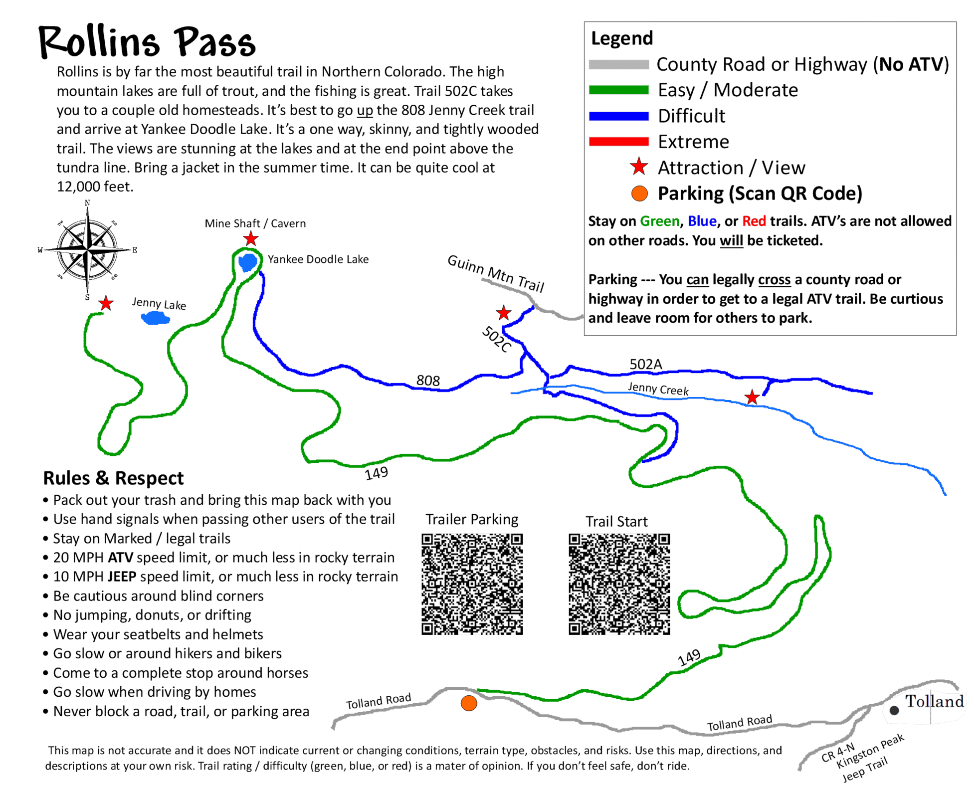 Rollins Pass map